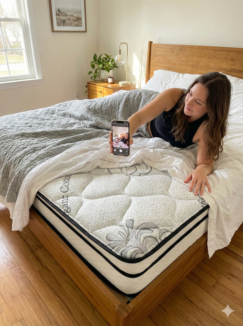PureZee™ [Size] Mattress, Organic Bamboo Pillow Top, Chiropractic Back Support